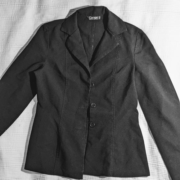 Garage casual black blazer, slim fit - Picture 1 of 7